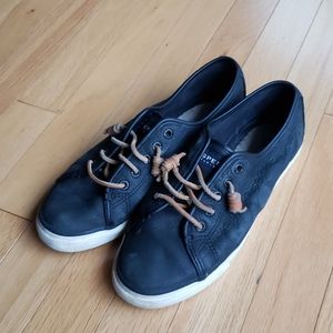 Sperry Seacoast Black/Tan Nubuck Shoes